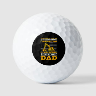 Heavy Equipment Operator Excavator Father's Day Da Golf Balls