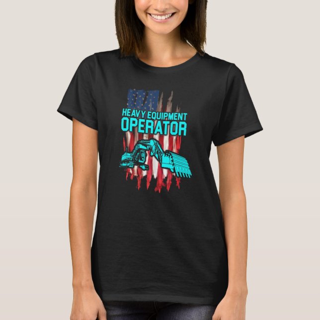 Heavy Equipment Operator Plans Driver T-Shirt (Front)