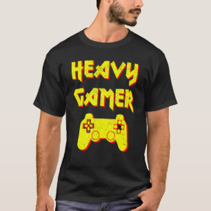 Heavy Gamers Fun On The Computer And Console T-Shirt