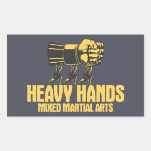Heavy Hands MMA Rectangular Sticker