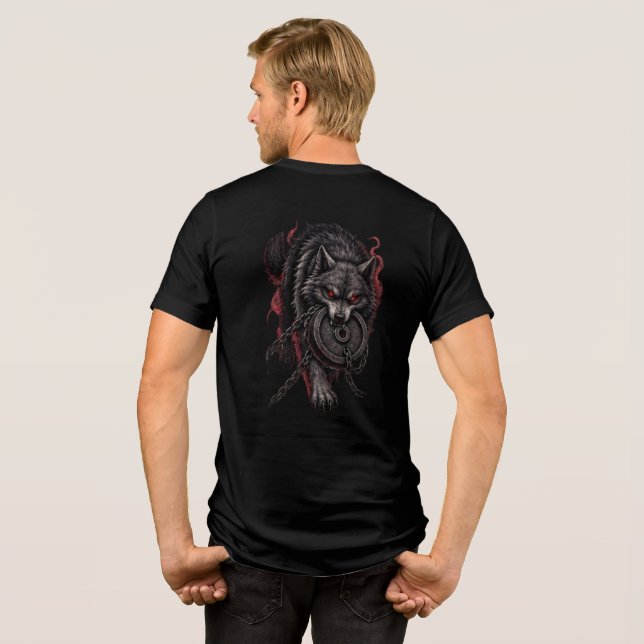 🐺 Heavy & Haunted Blood Moon Wolf Shield Shirt (Back Full)
