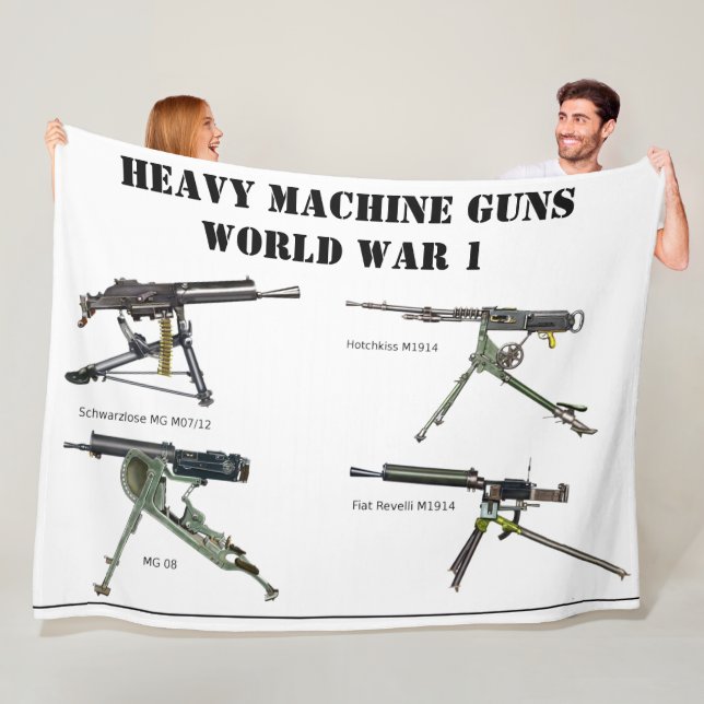 HEAVY MACHINE GUNS of WW1 Fleece Blanket (In Situ)