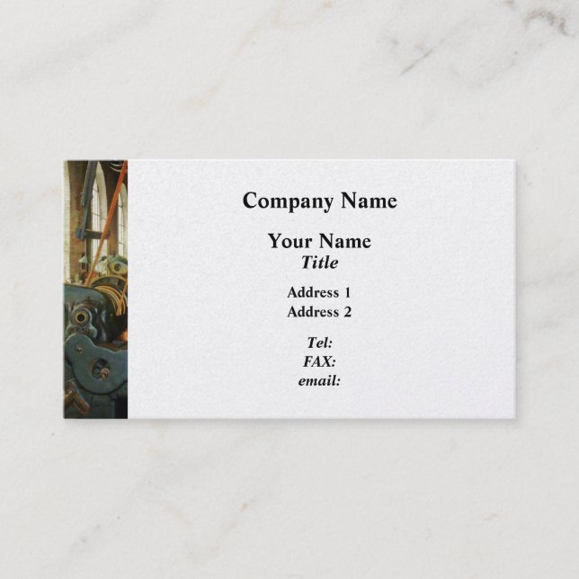 Heavy Machine Shop Business Card (Front)