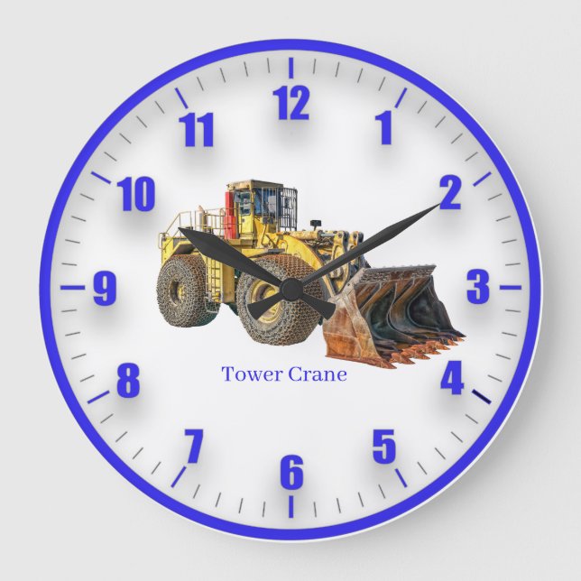 Heavy Machinery Acrylic Wall Clock (Front)