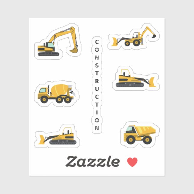 Heavy Machinery Stickers (Sheet)