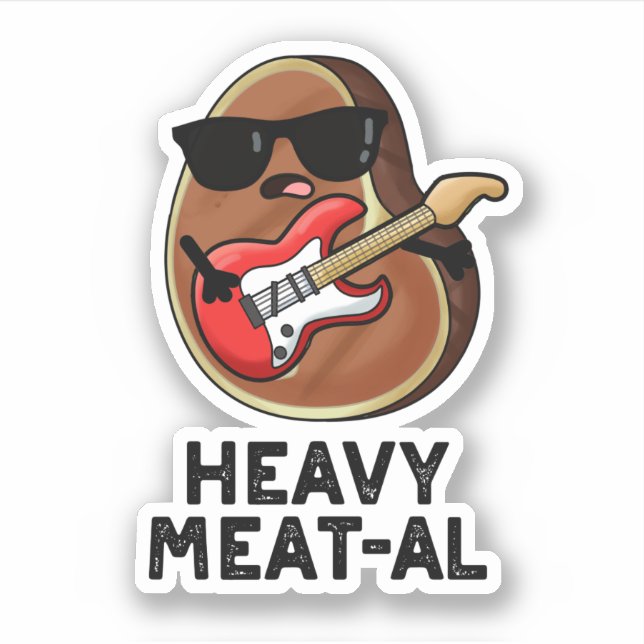 Heavy Meat-al Funny Meat Steak Pun  (Front)