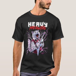 Heavy Meowtal Cat Playing Metal Guitar Cat T-Shirt