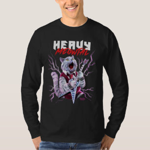 Heavy Meowtal Cat Playing Metal Guitar Funny Shirt