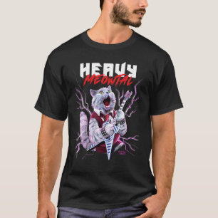 Heavy Meowtal Cat Playing Metal Guitar Funny Shirt