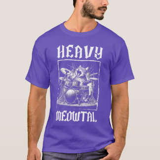 Heavy Meowtal Funny Cat Heavy Metal funny vintage T-Shirt