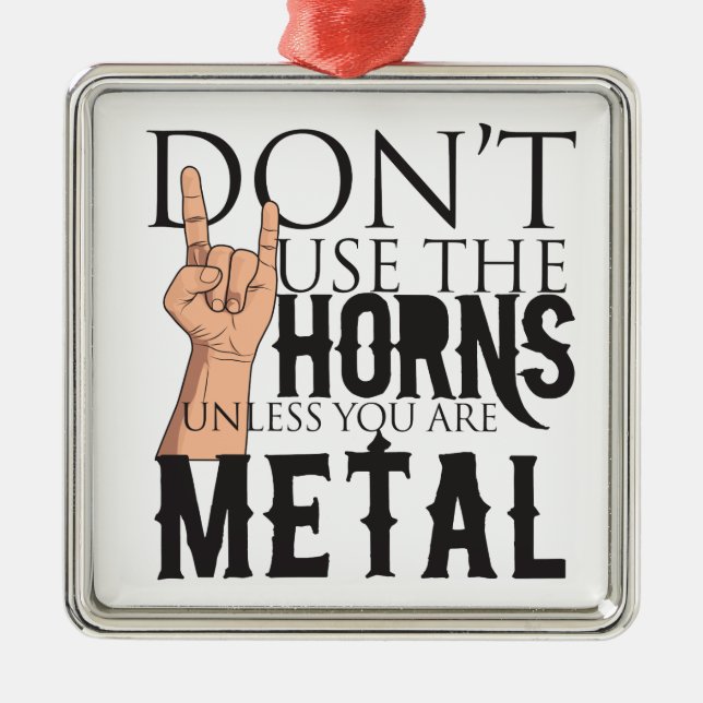 Heavy Metal Badass Metal Tree Decoration (Front)