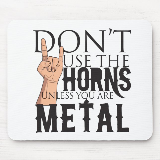 Heavy Metal Badass Mouse Pad (Front)