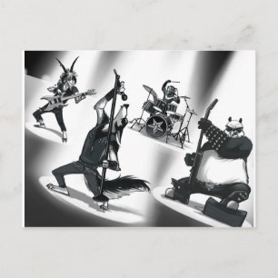 Heavy Metal Band Postcard