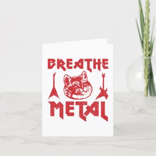Heavy Metal Cat Holiday Card