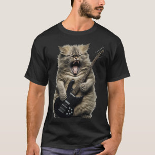 Heavy metal cat rock T-Shirt
