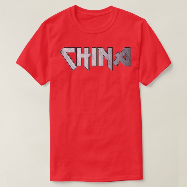 Heavy metal China T-Shirt (Design Front)