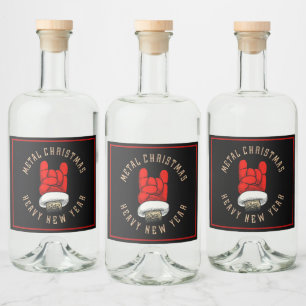 Heavy Metal Christmas Liquor Bottle Label