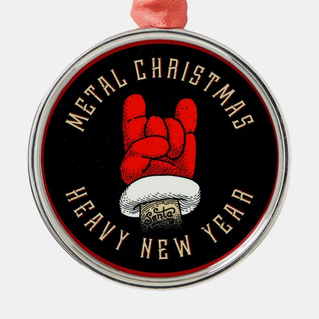 Heavy Metal Christmas Metal Tree Decoration (Front)