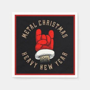 Heavy Metal Christmas Napkin