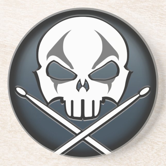 Heavy Metal Coaster Rock & Roll Drummer Coasters (Front)