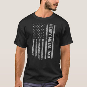 Heavy Metal Dad America Us Flag Patriot  Vintage T-Shirt