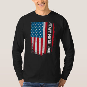 Heavy Metal Dad America Us Flag Patriot Vintage T-Shirt
