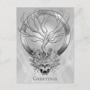 Heavy Metal Death Skull Graveyard Greeting Card