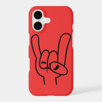 Heavy Metal Devil Horns Black Line