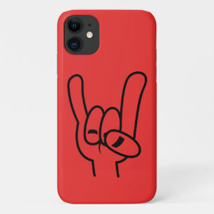 Heavy Metal Devil Horns Black Line Case-Mate iPhone Case