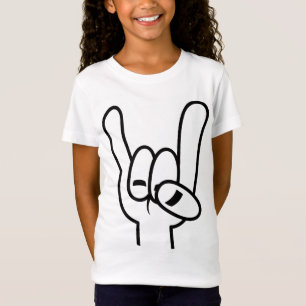 Heavy Metal Devil Horns Black Line T-Shirt