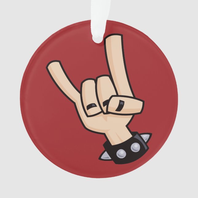 Heavy Metal Devil Horns Ornament (Front)