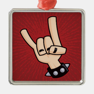 Heavy Metal Devil Horns Tree Decoration