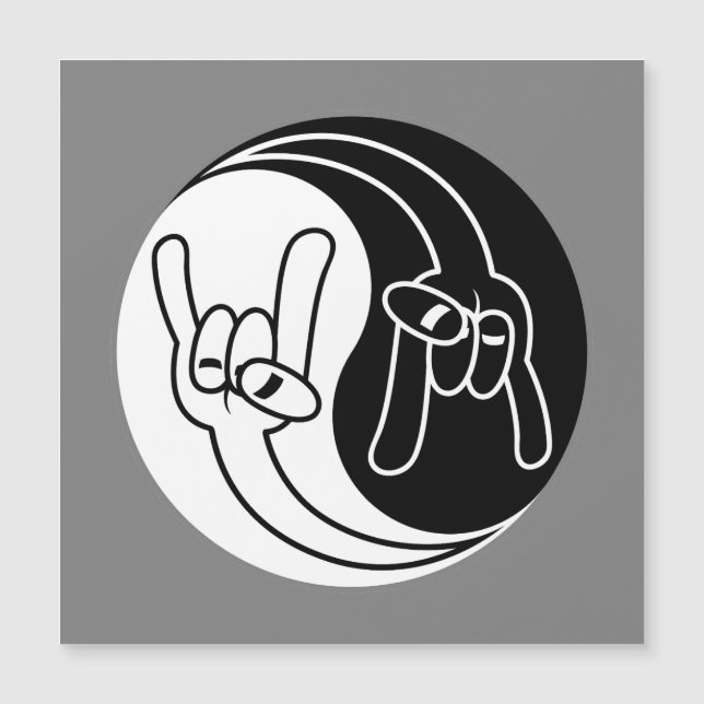 Heavy Metal Devil Horns Yin Yang (Front)