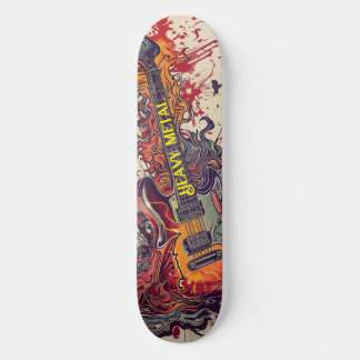 Heavy Metal electric guitar Skateboard