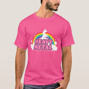 HEAVY METAL Funny Unicorn Rainbow Mosh Parody funn T-Shirt