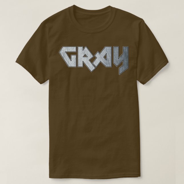 Heavy metal Grey T-Shirt (Design Front)