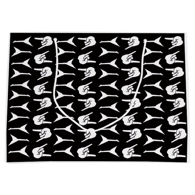 Heavy Metal Guitar Rock and Roll Large Gift Bag (Front)