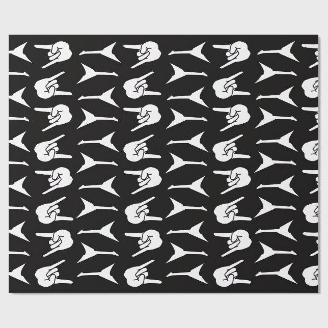 Heavy Metal Guitar Rockin'  Wrapping Paper (Flat)