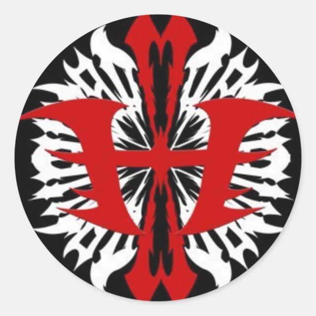 heavy metal hard wear official logo classic round sticker (Front)