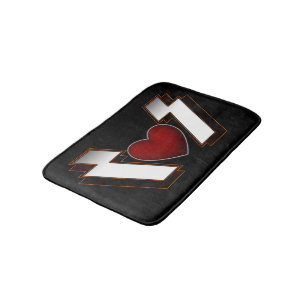 Heavy Metal Heart Bath Mat
