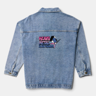 heavy metal is my therapy denim jacket