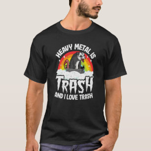 Heavy Metal Is Trash And I Love Trash Opossum Meta T-Shirt