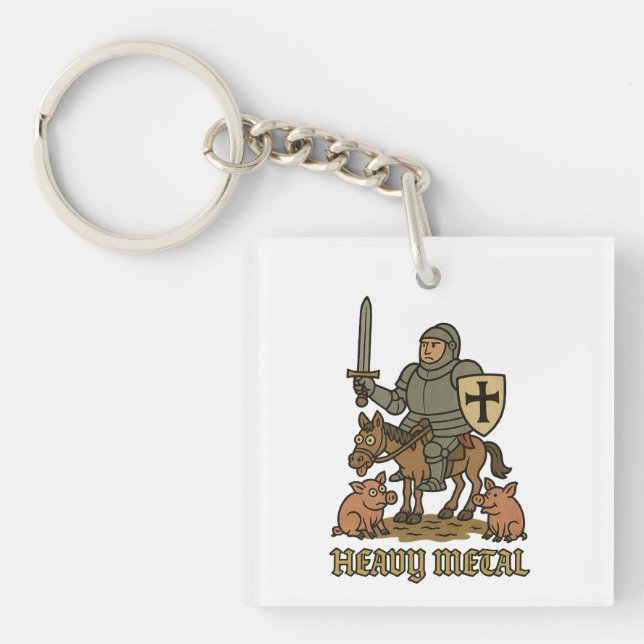 Heavy Metal Knight – Mediaeval Mayhem Key Ring (Front)