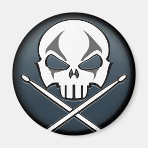 Heavy Metal Magnet Rock & Roll Drummer Magnets