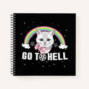 Heavy Metal Metalhead Cats Go To Hell Notebook