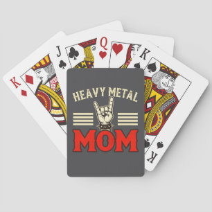 Heavy Metal Mom Rock Music Lover Gift for Mothers Playing Cards
