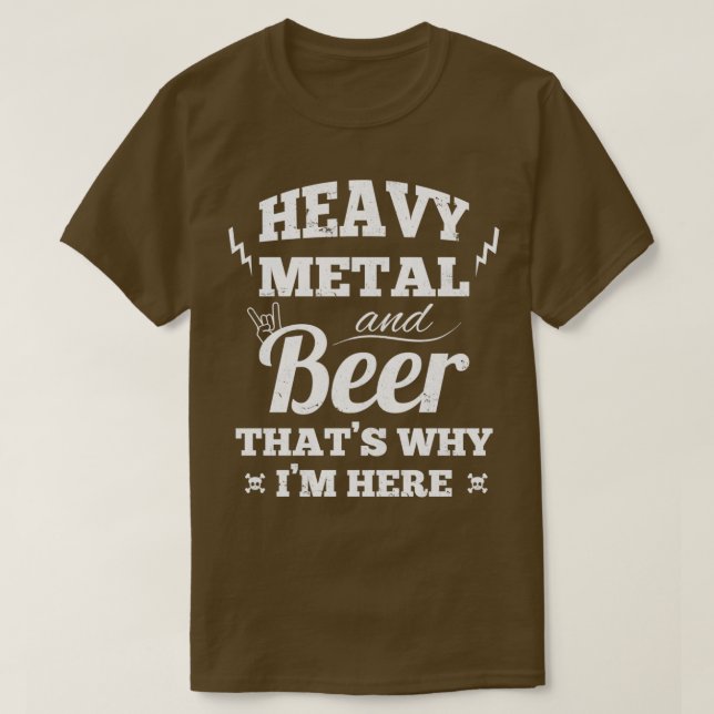 Heavy metal music and beer 2  T-Shirt (Design Front)