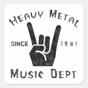 Heavy Metal Music Department Square Sticker