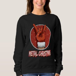 Heavy Metal Music Santa Christmas Sweatshirt
