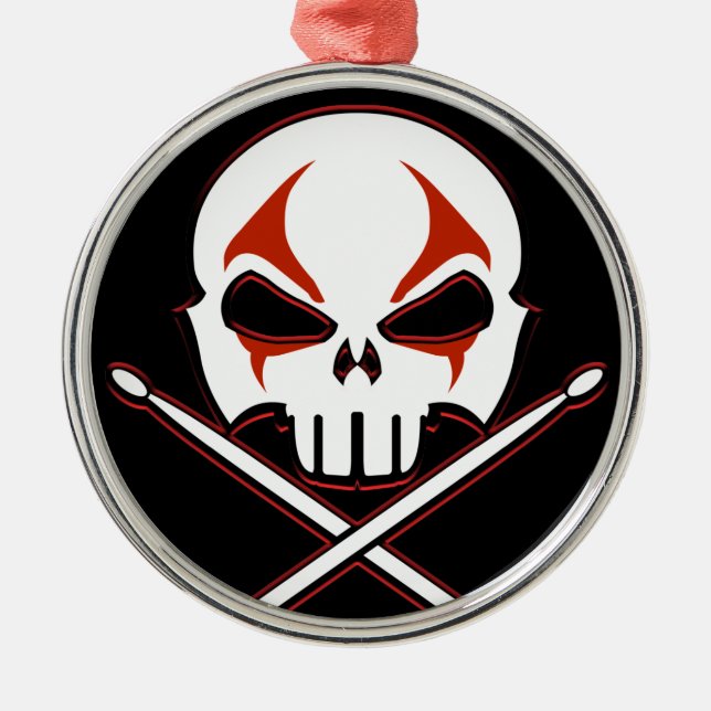 Heavy Metal Ornament Rock & Roll Drummer Ornament (Front)